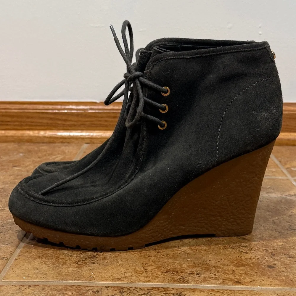 Michael Michael Kors Womens Rory Wedge Bootie 11 M Suede Ankle Deep‎ Green